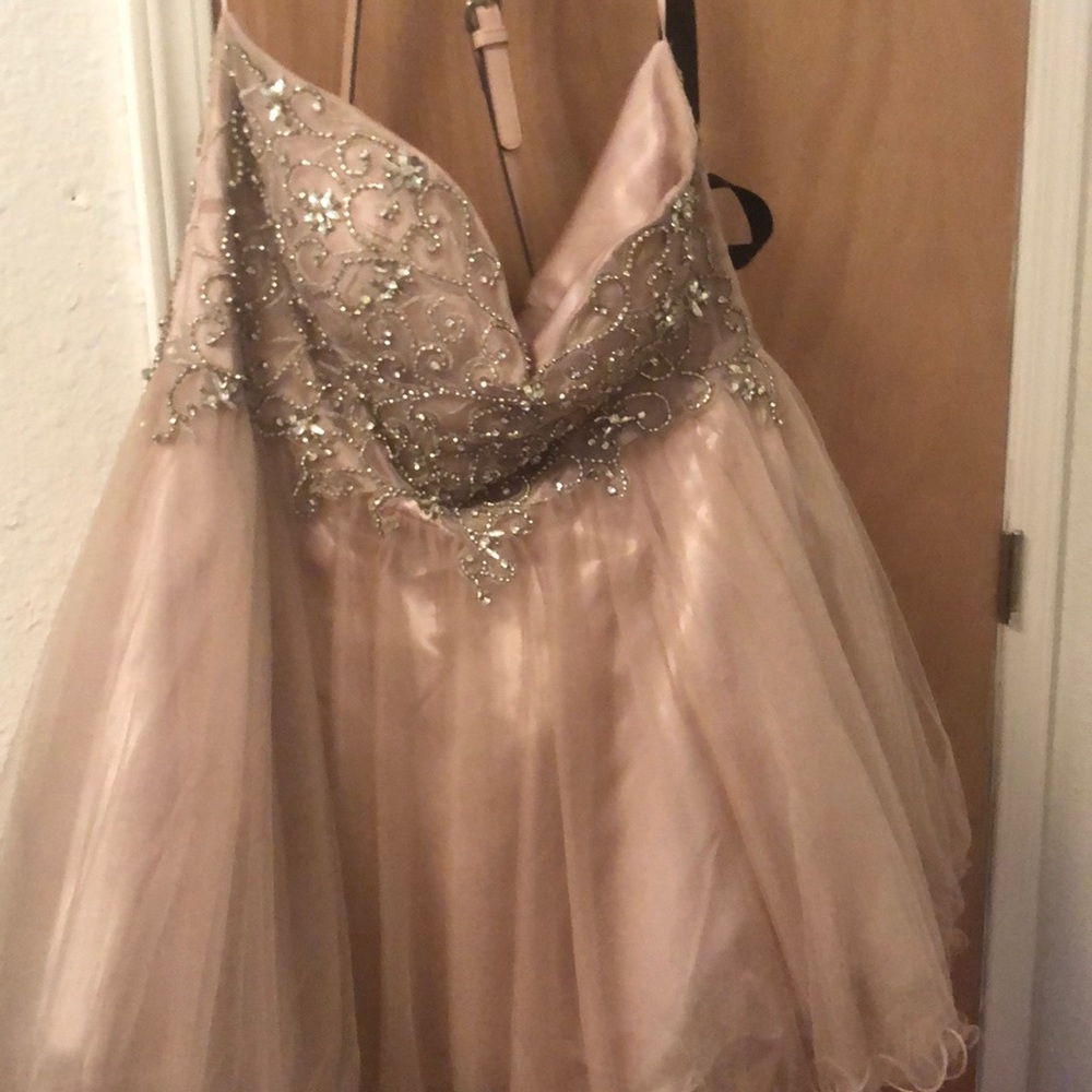 Light pink short homecoming dress